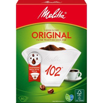 Фильтры для кофемашины Melitta 102/80 шт отбеленные
