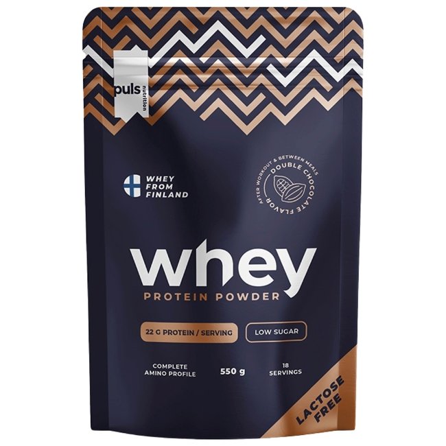 Протеиновый порошок PULS WHEY Tuplasuklaa 550 гр без лактозы отечественный