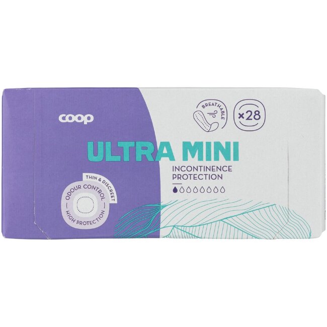 Средство для защиты от недержания Coop ultra mini 28 шт Средство для защиты от недержания Coop ultra mini 28 шт