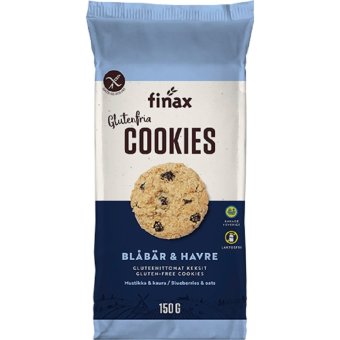 Овсяное печенье с черникой без глютена Finax 150 гр