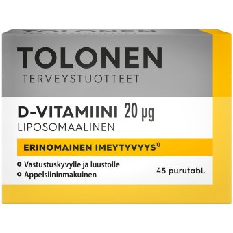 Липосомальный витамин D3 Tolonen 20 мкг 45 табл