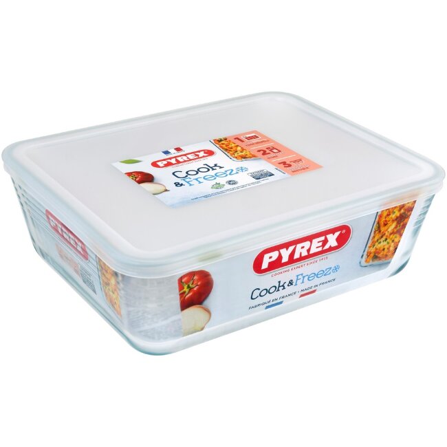 Стеклянная форма для запекания с крышкой Pyrex Cook & Freeze 27x22 см Стеклянная форма для запекания с крышкой Pyrex Cook & Freeze 27x22 см