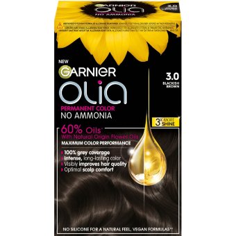 Стойкая краска для волос Garnier Olia 3.0 Soft Black 174 мл Стойкая краска для волос Garnier Olia 3.0 Soft Black 174 мл