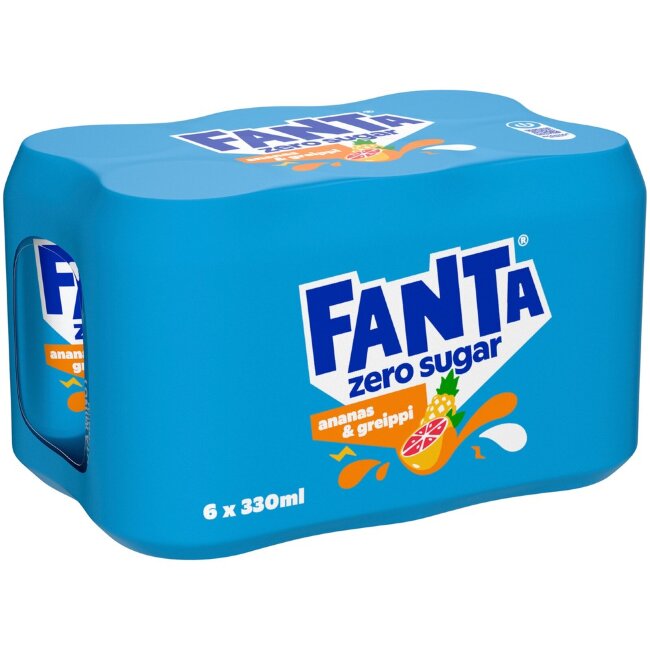 Напиток Fanta Ananas & Greippi Zero без сахара 6 шт, банка 0,33 л