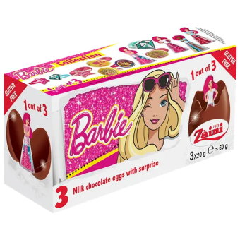 Шоколадное яйцо с сюрпризом Barbie 3x20 гр