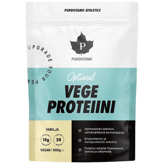 Протеиновый порошок растительный Puhdistamo Athletics Optimal Vege ваниль 600 гр