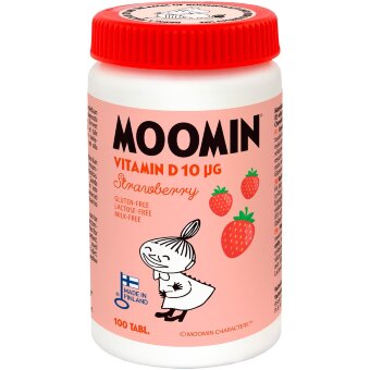 Жевательные таблетки с витамином D Moomin 10 мкг со вкусом клубники 100 шт Жевательные таблетки с витамином D Moomin 10 мкг со вкусом клубники 100 шт
