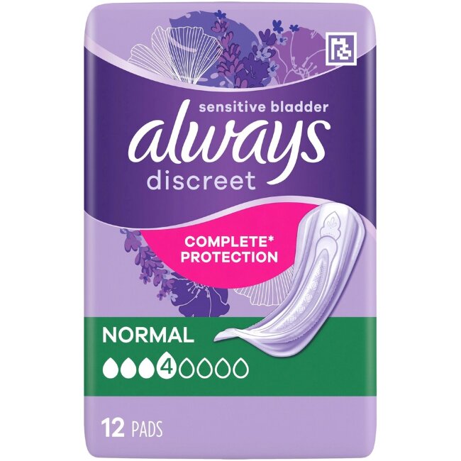 Прокладки для недержания Always Discreet Normal 12 шт Прокладки для недержания Always Discreet Normal 12 шт