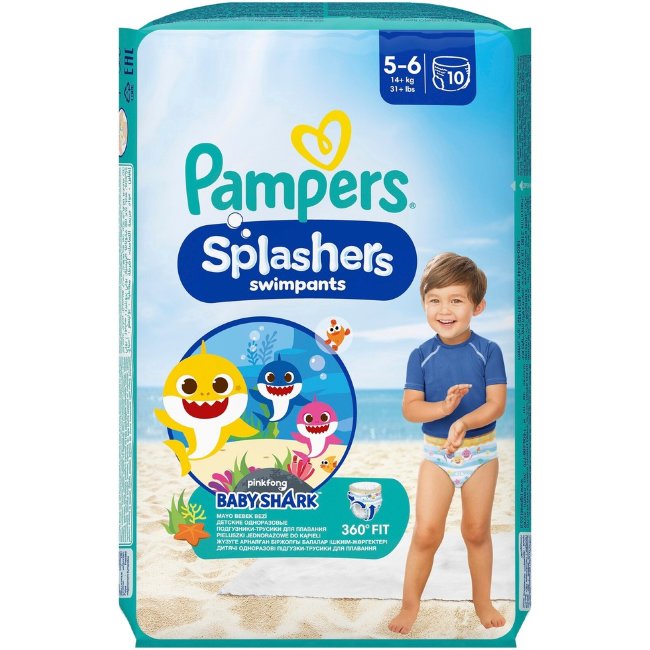 Плавательные подгузники Pampers Splashers S5-6 14+ кг 10 шт