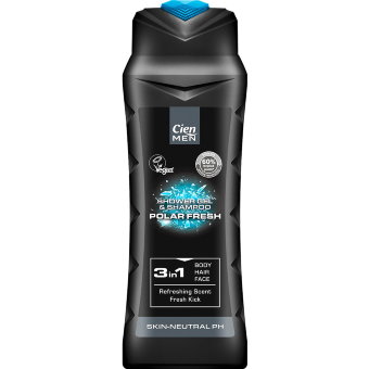 Гель для душа и шампунь Cien Men "Polar Fresh" 400 мл