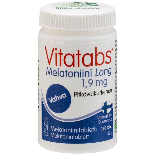 Мелатонин для сна Vitatabs Melatoniini Long 1,9 мг 120 табл Hankintatukku