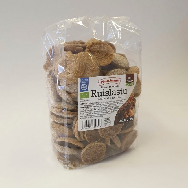 Хлебные чипсы FinnSnack 100% из цельнозерновой ржи Natural Luomu 250 гр Хлебные чипсы FinnSnack 100% из цельнозерновой ржи Natural Luomu 250 гр