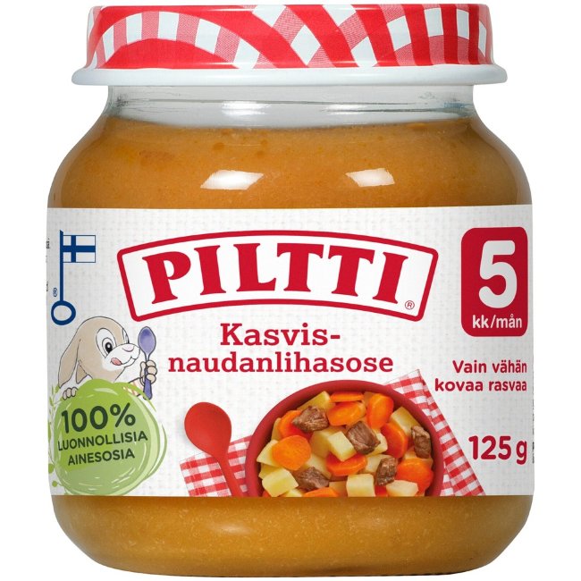 Piltti ( овощи и говядина ) 125 гр