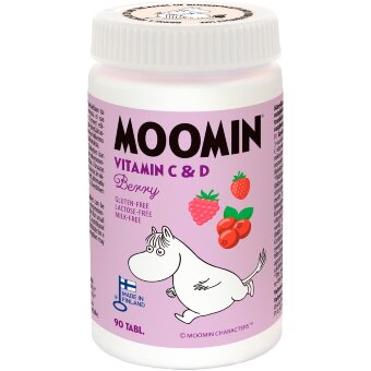 Жевательные таблетки с витаминами C и D Moomin со вкусом ягод 90 табл пищевой добавки Жевательные таблетки с витаминами C и D Moomin со вкусом ягод 90 табл пищевой добавки