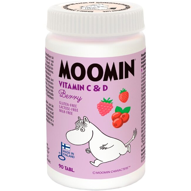 Жевательные таблетки с витаминами C и D Moomin со вкусом ягод 90 табл пищевой добавки Жевательные таблетки с витаминами C и D Moomin со вкусом ягод 90 табл пищевой добавки