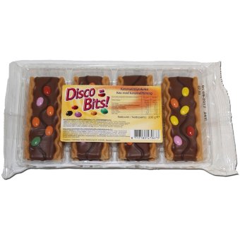 Хрустящее печенье с карамельной начинкой Nora Disco Bits 200 гр