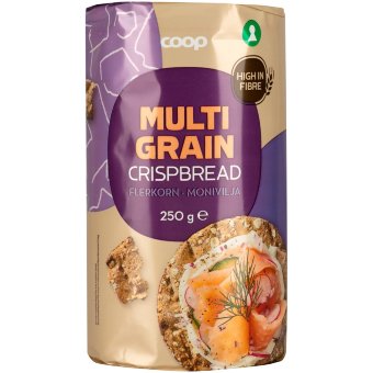 Цельнозерновые мультизлаковые хлебцы Coop 250 гр