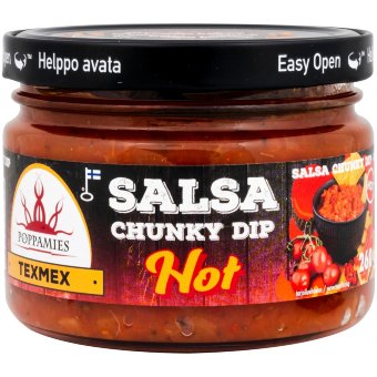 Острый соус сальса Poppamies Texmex Salsa Chunky Dip 260 гр