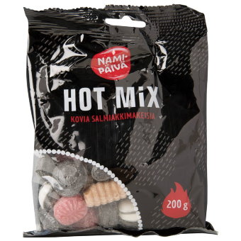 Лакричные конфеты твердые Hot Mix NAMIPÄIVÄ 200 гр