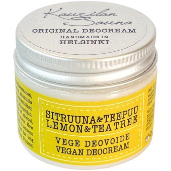 Дезодорант-крем для тела Kaurilan Sauna Vege лимон и чайное дерево 50 мл