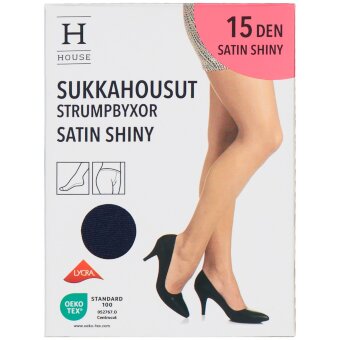 Женские колготки House Satin Shiny 15 den Navy Blazer, размер 36-40