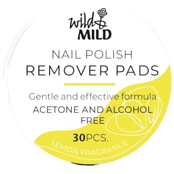 Салфетки для снятия лака Wild&Mild с ароматом лимона 30 шт