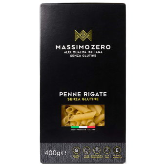 Макароны перья без глютена Massimo Zero Penne Rigate 400 гр Макароны перья без глютена Massimo Zero Penne Rigate 400 гр