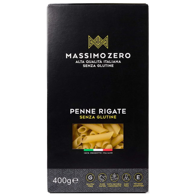 Макароны перья без глютена Massimo Zero Penne Rigate 400 гр
