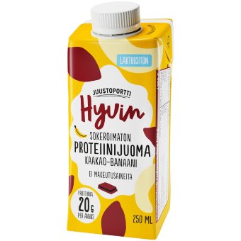 Протеиновый напиток Juustoportti Hyvin 250 мл какао-банан без лактозы