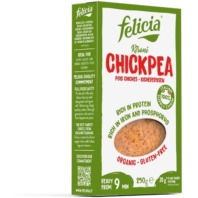 Паста Risoni Felicia из нута 250 гр без глютена, органическая
