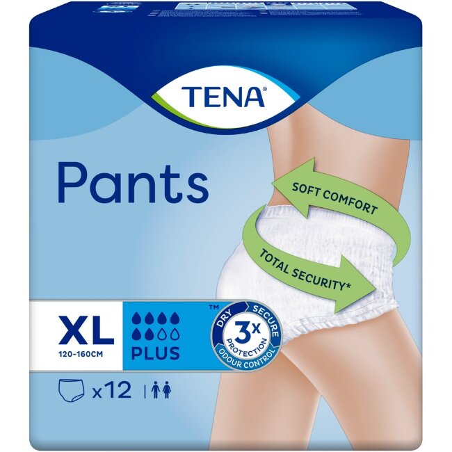 Подгузники-трусы для взрослых TENA Pants Plus XL (уп 12 шт) Подгузники-трусы для взрослых TENA Pants Plus XL (уп 12 шт)
