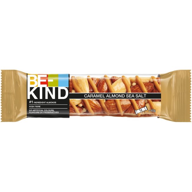 Батончик с карамелью и миндалем Be-Kind 40 гр