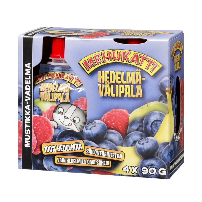 Фруктовое пюре Mehukatti (черника,малина) 360 гр