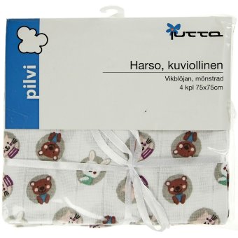 Хлопковая марля Jutta с узором 4 шт/уп