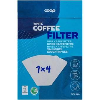 Фильтры для кофеварки Coop №1x4 белые 100 шт/уп