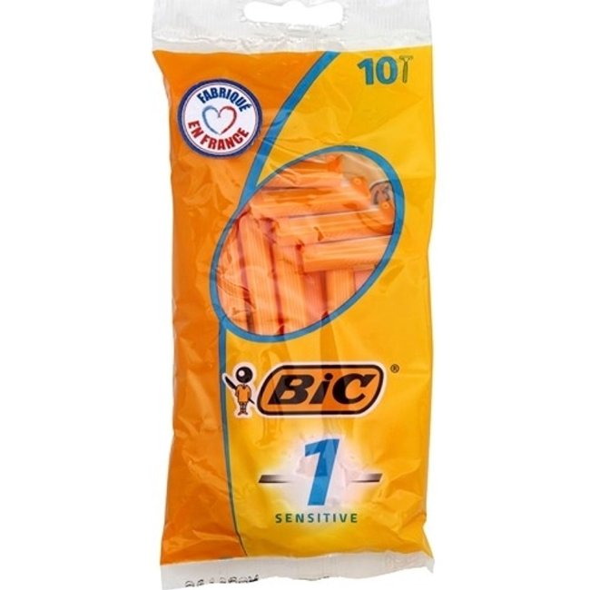 Одноразовые бритвенные станки BiC SENSITIVE 1 упаковка 10 штук