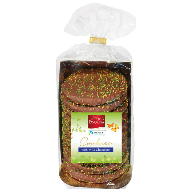 Пасхальное печенье с молочным шоколадом Favorina Fairtrade 200 гр Пасхальное печенье с молочным шоколадом Favorina Fairtrade 200 гр