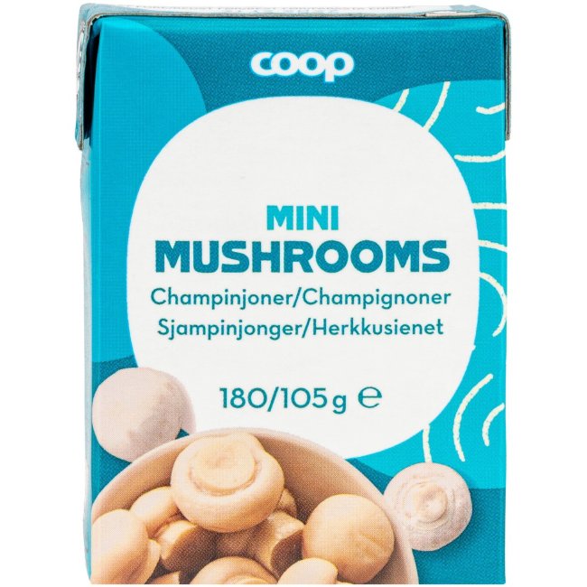 Грибы маринованные мелкие целые в рассоле Coop 180/105 гр