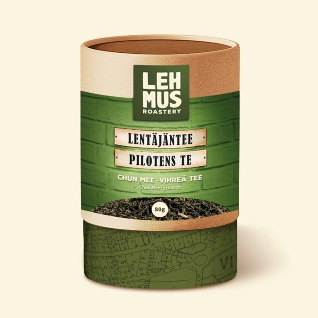 Зеленый листвой чай Lehmus Roastery Lentäjäntee Pilotens Tee 80 гр