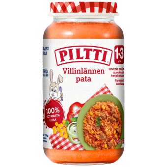 Piltti Taapero говядина с кукурузой и рисом, 1-3 года 250 гр