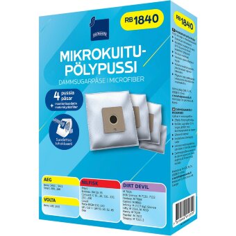 Пылесборник Rainbow RB1840 (уп 4 шт) + моторный фильтр