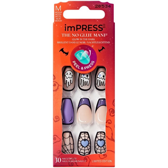 Накладные ногти Kiss imPress Halloween 2025 - Party Startled 30 шт