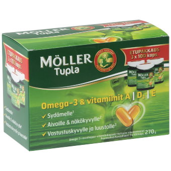 Рыбий жир Omega-3 Moller Tupla 3х100 капсул (Омега-3 Меллер Тупла) Рыбий жир Omega-3 Moller Tupla 3х100 капсул (Омега-3 Меллер Тупла)