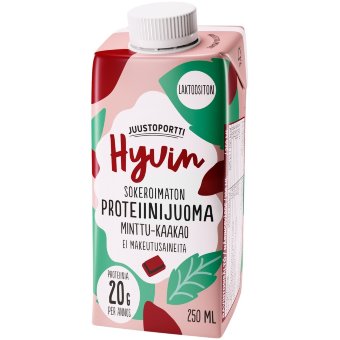 Протеиновый напиток Juustoportti Hyvin 250 мл мята-какао без лактозы