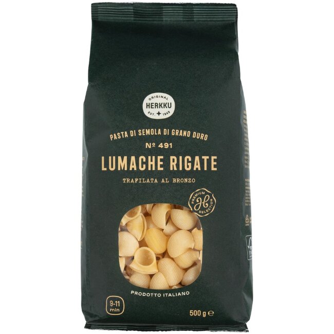 Макароны из твердых сортов пшеницы Lumache Rigate 500 гр Макароны из твердых сортов пшеницы Lumache Rigate 500 гр