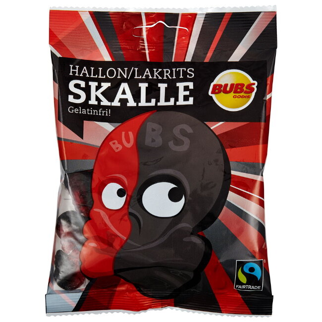 Мармеладные конфеты с малиной и лакрицей SKALLE Bubs 90 гр