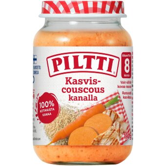 Детское питание PILTTI овощной кус-кус с курицей 190 гр
