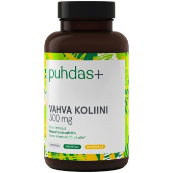 Капсулы вегетарианские Puhdas+ Vahva Koliini 300 мг 100 шт