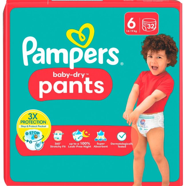 Подгузники-трусики Pampers BD Pants 6, 15+ кг, 32 шт.