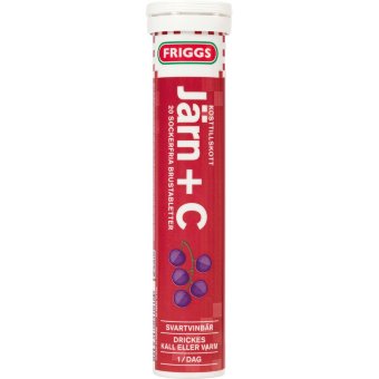 Шипучие таблетки с железом и витамином С Friggs Rauta+C 20 шт со вкусом черной смородины